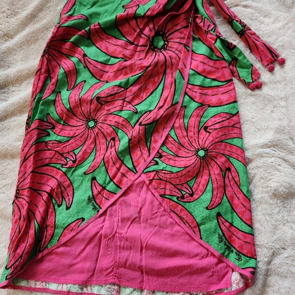 Colorful Floral Wrap Skirt